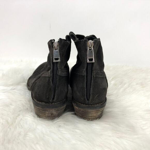 Dolce Vita 7.5 Womens Charcoal Suede Heeled Ankle Boots - Picture 3 of 8